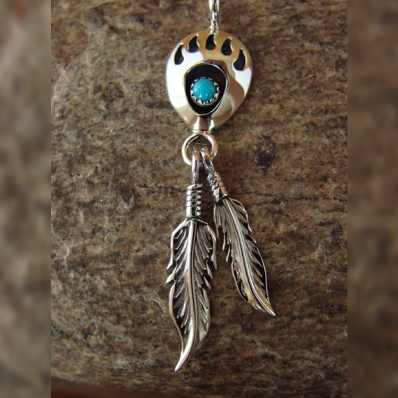 Boho Jewelry - Silver Plated Feather Paw Necklace